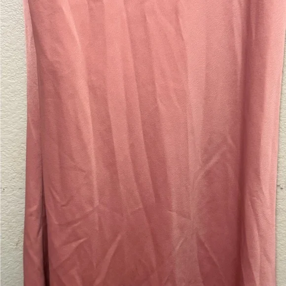 BHLDN Halter Satin Maxi Dress Size 14P Dusty Rose Bridesmaid Formal Wedding - Picture 3 of 12